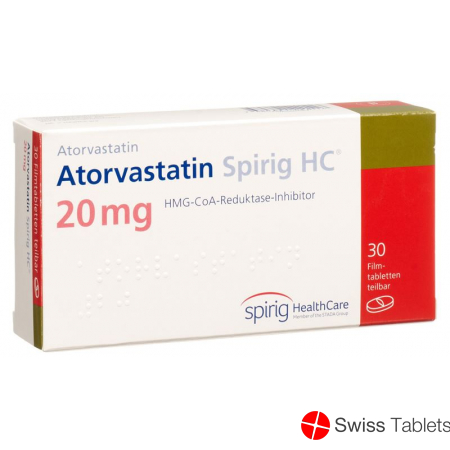Atorvastatin Spirig HC Filmtabletten 20mg 30 Stück buy online