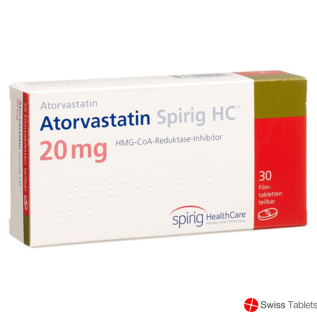 Atorvastatin Spirig HC Filmtabletten 20mg 30 Stück buy online