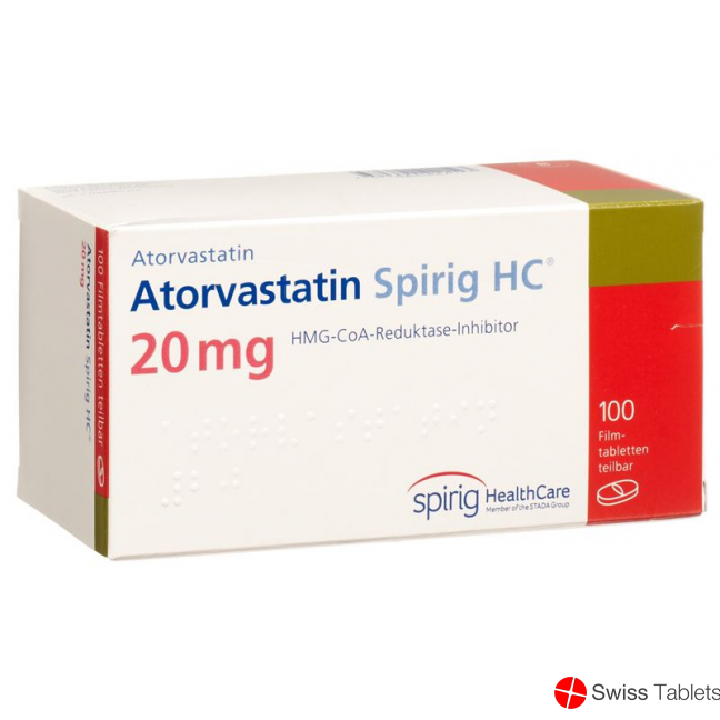 Atorvastatin Spirig HC Filmtabletten 20mg 100 Stück buy online