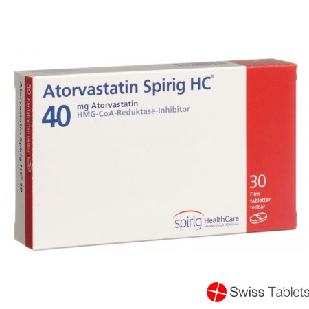 Atorvastatin Spirig HC Filmtabletten 40mg 30 Stück buy online