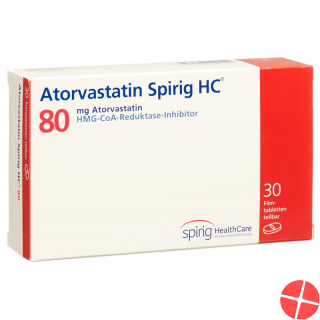 Atorvastatin Spirig HC Filmtabletten 80mg 30 Stück Atorvastatin Spirig HC Filmtabletten 80mg 30 Stück