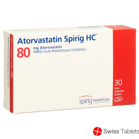 Atorvastatin Spirig HC Filmtabletten 80mg 30 Stück buy online