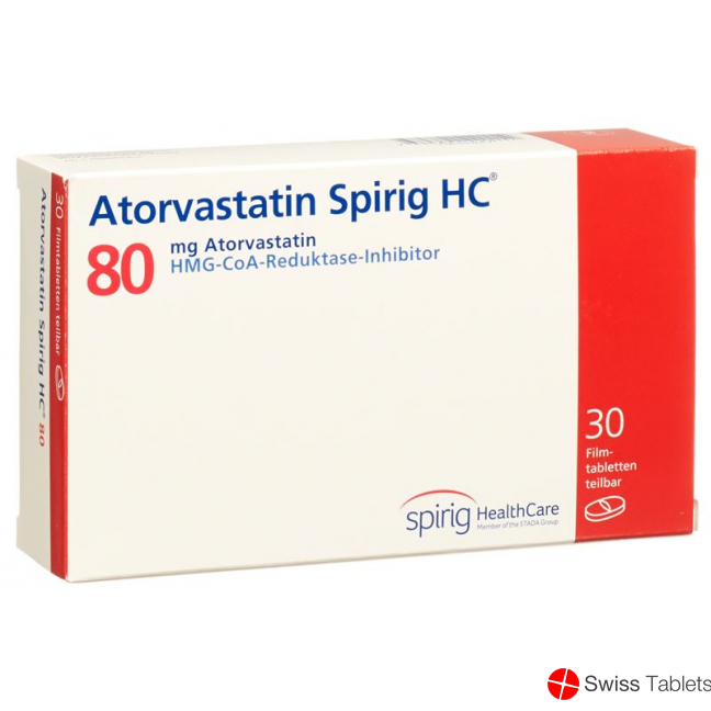 Atorvastatin Spirig HC Filmtabletten 80mg 30 Stück buy online