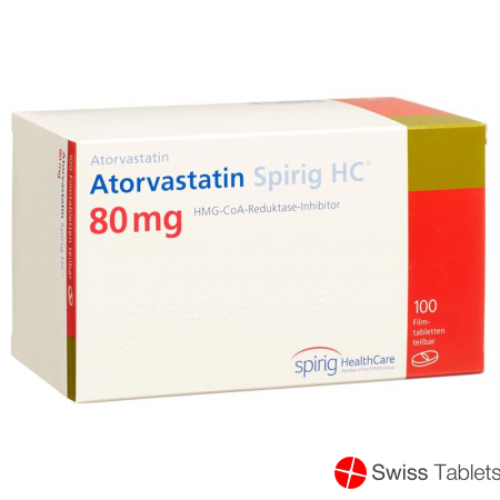 Atorvastatin Spirig HC Filmtabletten 80mg 100 Stück buy online