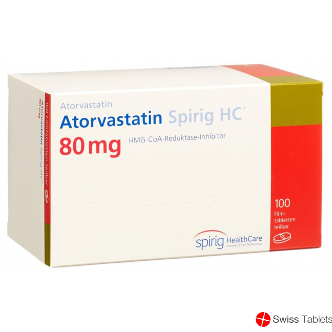 Atorvastatin Spirig HC Filmtabletten 80mg 100 Stück buy online