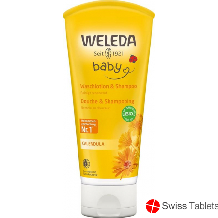 Weleda Baby Calendula Waschlotion & Shampoo 200ml buy online