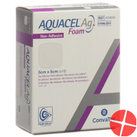 Aquacel Ag Foam 5x5cm Non-Adh 10 Stück