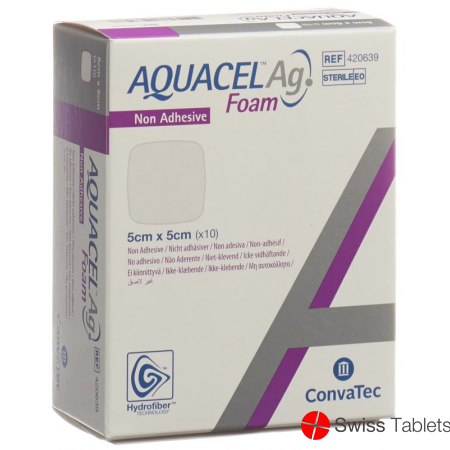 Aquacel Ag Foam 5x5cm Non-Adh 10 Stück buy online
