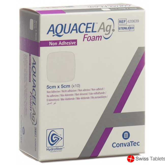 Aquacel Ag Foam 5x5cm Non-Adh 10 Stück buy online