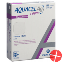 Aquacel Ag Foam 10x10cm Non-Adh 10 Stück