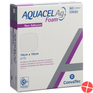 Aquacel Ag Foam 10x10cm Non-Adh 10 Stück Aquacel Ag Foam 10x10cm Non-Adh 10 Stück