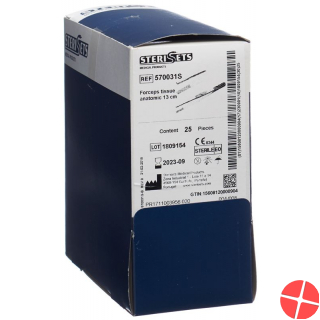 Aichele 1x Steril Pinzette Anat 13cm Gerade 25 X