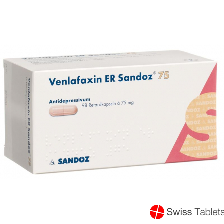 Venlafaxin ER Sandoz Retard Kapseln 75mg 98 Stück buy online