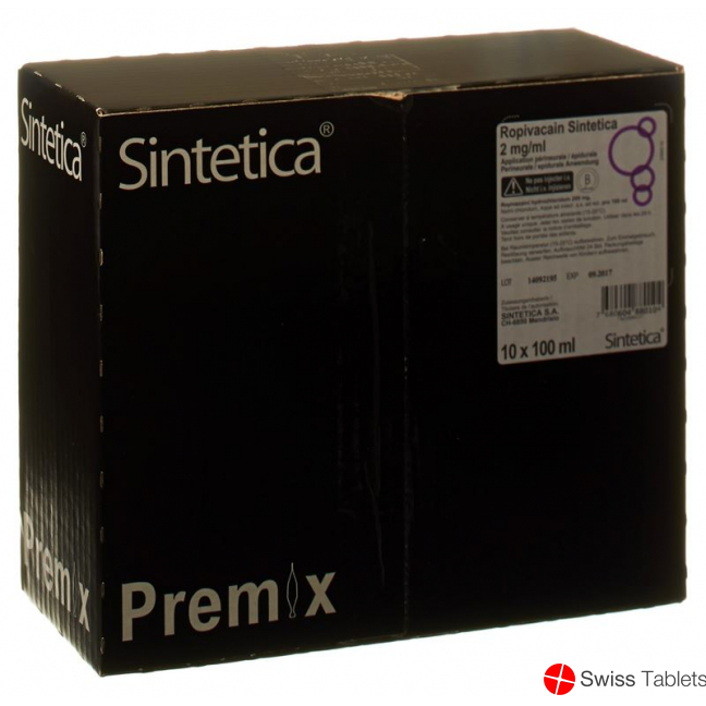 Ropivacain Sintetica 2mg/ml 100ml Beutel 10 Stück buy online