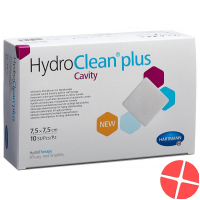 Hydroclean Plus Wundkissen 7.5x7.5cm Cavity 10 Stück