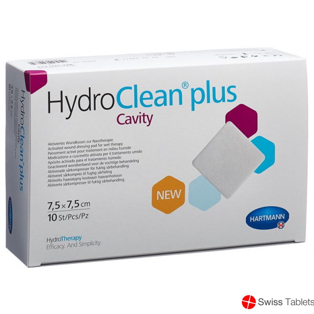 Hydroclean Plus Wundkissen 7.5x7.5cm Cavity 10 Stück buy online