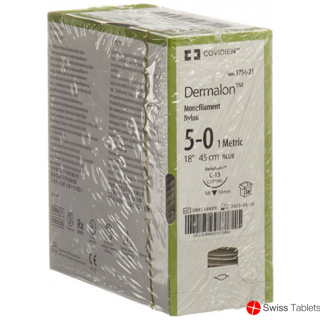Dermalon 45cm Blau 5-0 C-13 36 Stück buy online