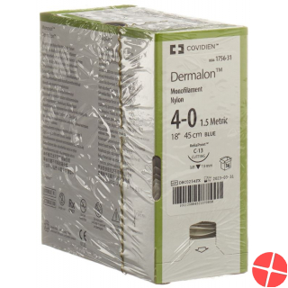 Dermalon 45cm Blau 4-0 C-13 36 Stück