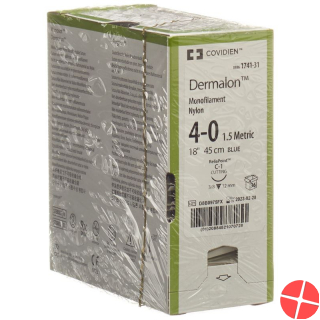 Dermalon 45cm Blau 4-0 C-1 36 Stück