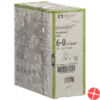 Dermalon 45cm Blau 6-0 C-1 36 Stück