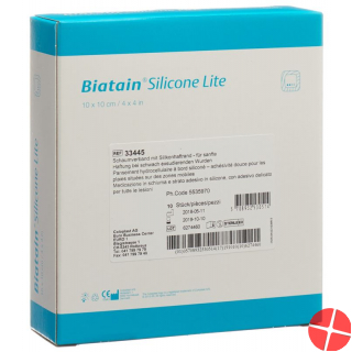 Biatain Silicone Lite Schaumverband 10x10cm 10 Stück