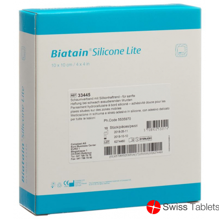Biatain Silicone Lite Schaumverband 10x10cm 10 Stück buy online