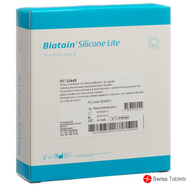Biatain Silicone Lite Schaumverband 10x10cm 10 Stück buy online