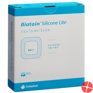 Biatain Silicone Lite Schaumverband 7.5x7.5cm 10 Stück