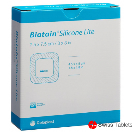 Biatain Silicone Lite Schaumverband 7.5x7.5cm 10 Stück buy online