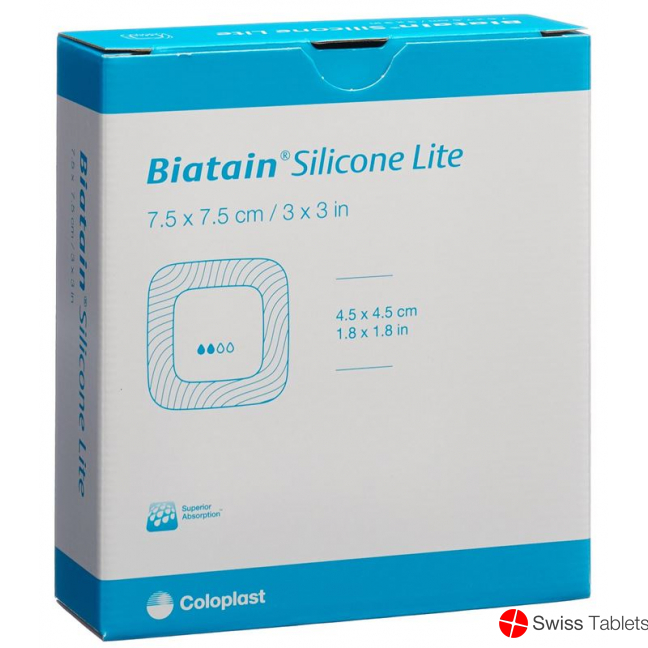 Biatain Silicone Lite Schaumverband 7.5x7.5cm 10 Stück buy online