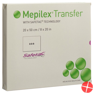 Mepilex Transfer Safetac Silikonverband 20x50cm Sil 4 Stück