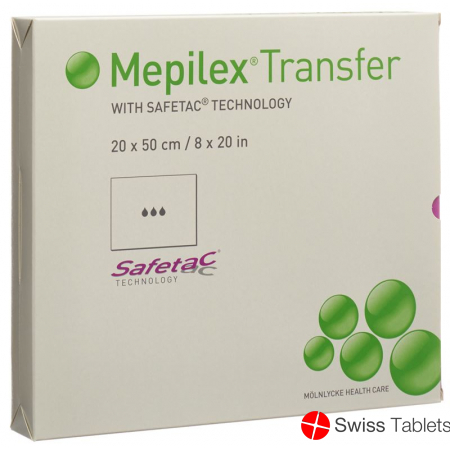 Mepilex Transfer Safetac Silikonverband 20x50cm Sil 4 Stück buy online