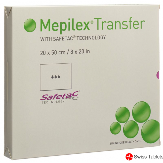 Mepilex Transfer Safetac Silikonverband 20x50cm Sil 4 Stück buy online