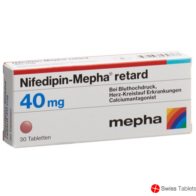Nifedipin Mepha Matrixtabl 40mg Retard 30 Stück buy online