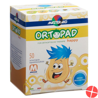Ortopad Happy Occlusionspflaster Medium 50 Stück
