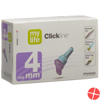 Mylife Clickfine Pen Nadeln 32g 4mm Box 100 Stück