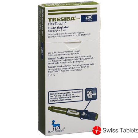 Tresiba Flextouch Injektionslösung 200 E/ml 3 Fertpen 3 [! buy online
