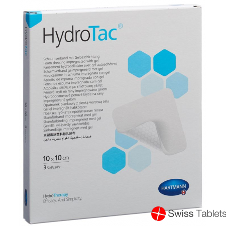 HydroTac wound dressing 10x10cm sterile 3 pcs