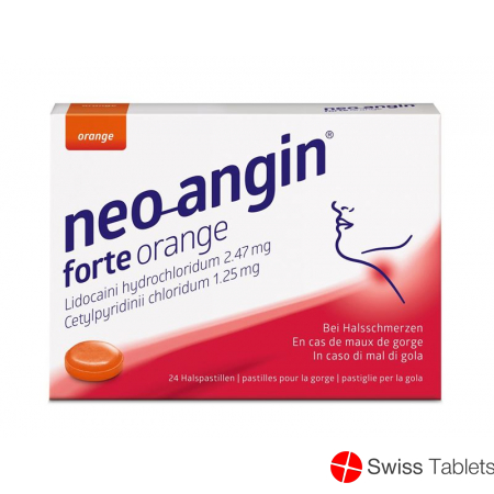 neo-angin forte Halspastillen orange 24 pcs