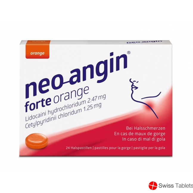 neo-angin forte Halspastillen orange 24 pcs
