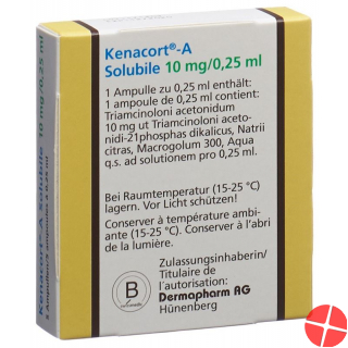A Kenacort Solubile Inj Lös 10 mg / 0.25 ml Amp 5 pcs