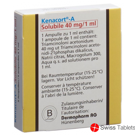 A Kenacort Solubile Inj Lös 40 mg / 1ml Amp 5 pcs