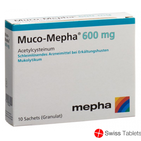 Muco Mepha granules 600 mg 10 sachets