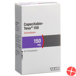 Capecitabine Teva Filmtabl 150 mg of 60 pcs Capecitabine Teva Filmtabl 150 mg of 60 pcs