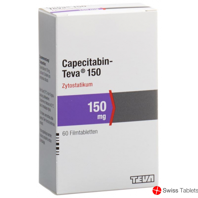 Capecitabine Teva Filmtabl 150 mg of 60 pcs
