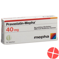Pravastatin 40 mg tablets Mepha 30 pcs