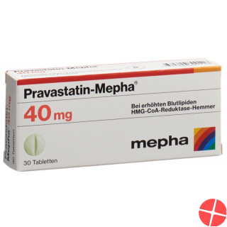 Pravastatin 40 mg tablets Mepha 30 pcs