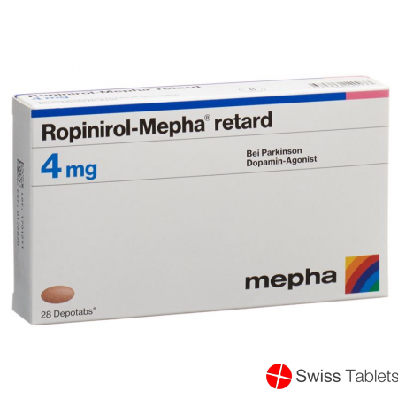 Ropinirol Mepha Retard Depotabs 4mg 28 Stück buy online