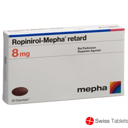 Ropinirole Mepha retard Depotabs 8 mg 28 pcs