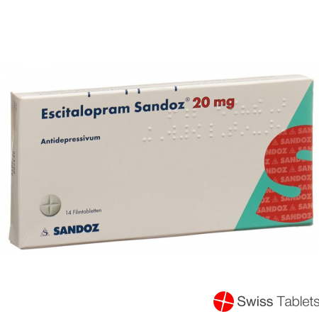 Escitalopram Sandoz Filmtabl 20 mg 14 pcs